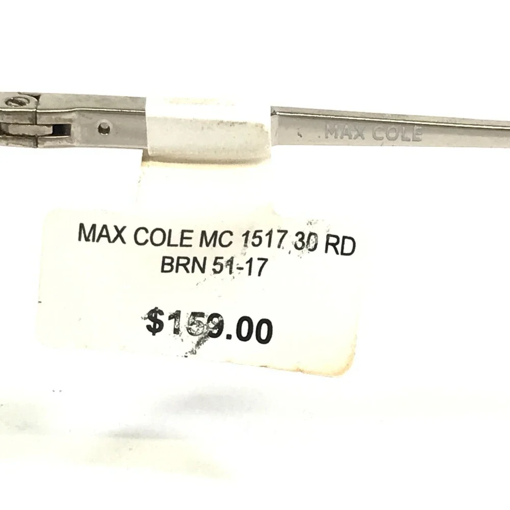 Max Cole Eyeglasses Frames MC 1517 COL 30 Red Silver Cat Eye Square 51-17-140